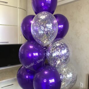 Фиолетовый фонтан шаров
