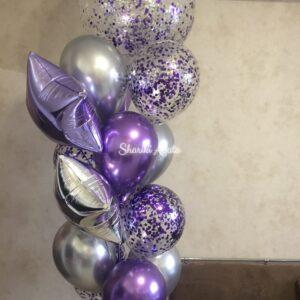 фиолетовые шары фонтан