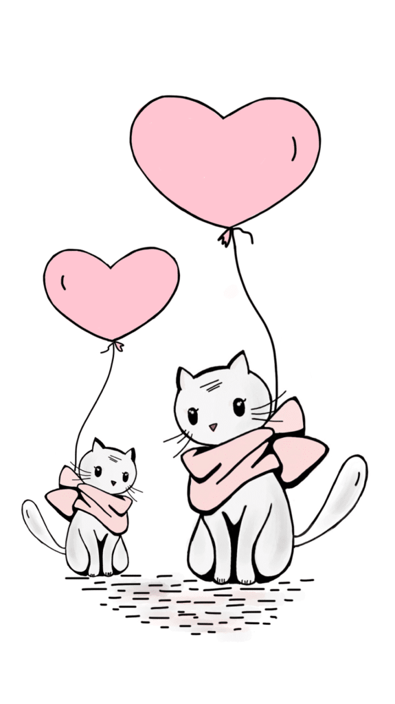 кошки с шариками