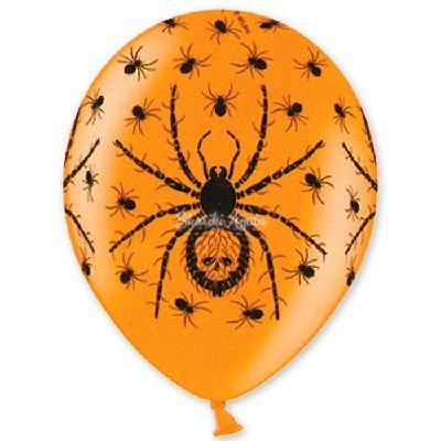 шар оранжевый с рисунком паук