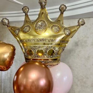фольгированный шар фигура Золотая корона